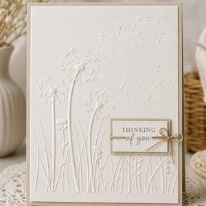 Dandelion Meadow Embossing Folder 4.13 x 5.79 Inch Floral Background for Card Making