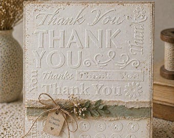 Thanks Background Embossing Folder for Card Making, 154x152mm