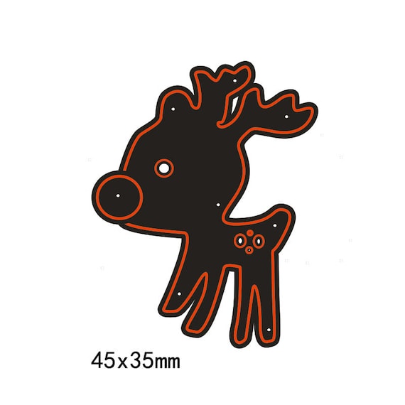 Christmas Deer & Lantern Metal Dies - Embossing Stencils For Card Making