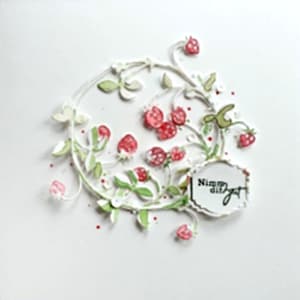 Stampo da taglio in metallo alla fragola / Modelli di acciaio al carbonio della vite da fiore Stencil / Scrapbooking fai-da-te / album fotografico Goffratura decorativa / Carte di carta fai-da-te