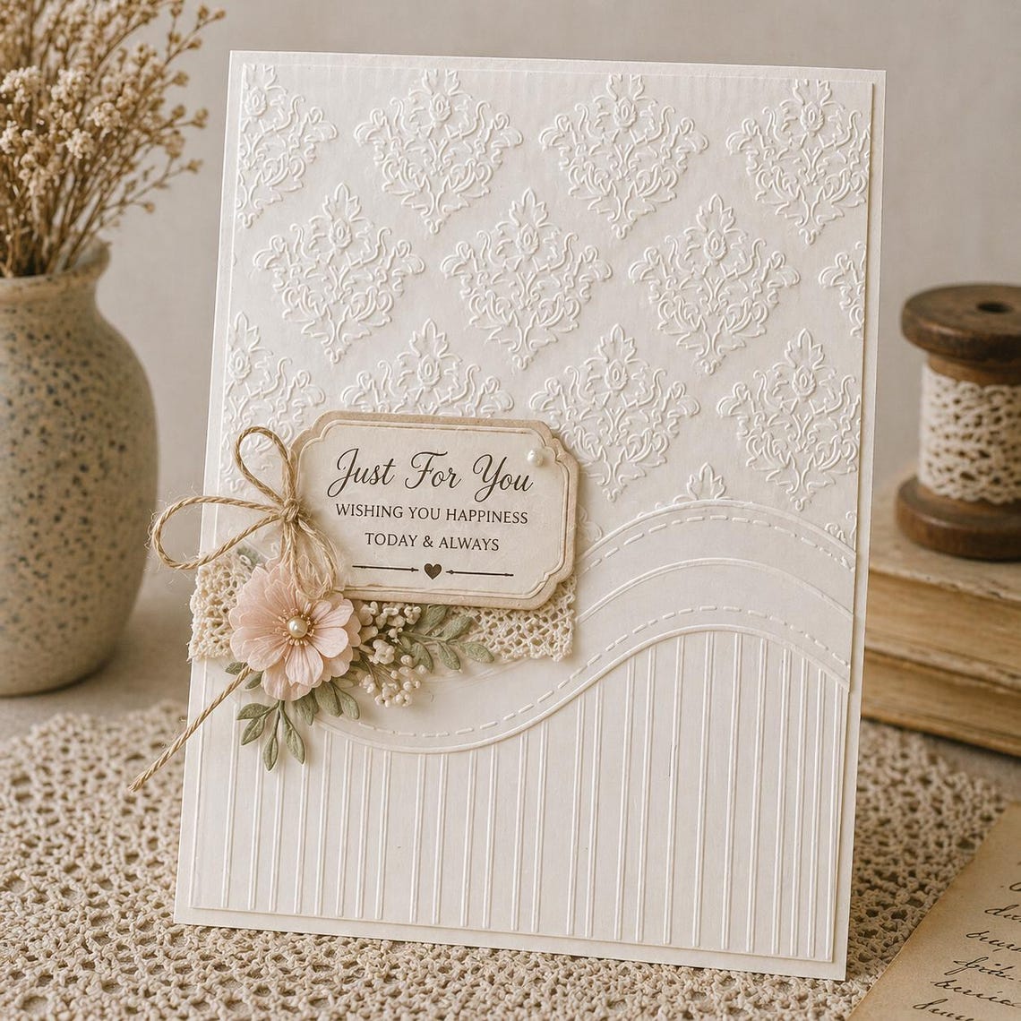 Flower Background Embossing Folder 125x180mm for Card Making ...