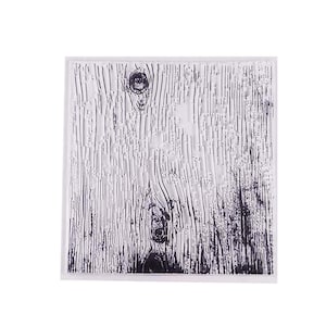 Sello de silicona transparente con fondo de veta de madera para álbumes de recortes o de fotos, hojas de sellos transparentes decorativas.