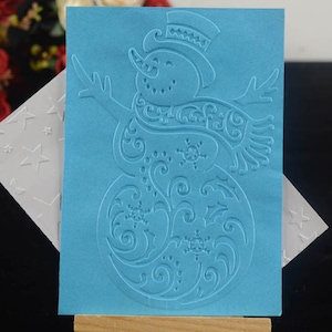 Snowman  background embossing folder for card making stationary paper crafts stencil cutting die background