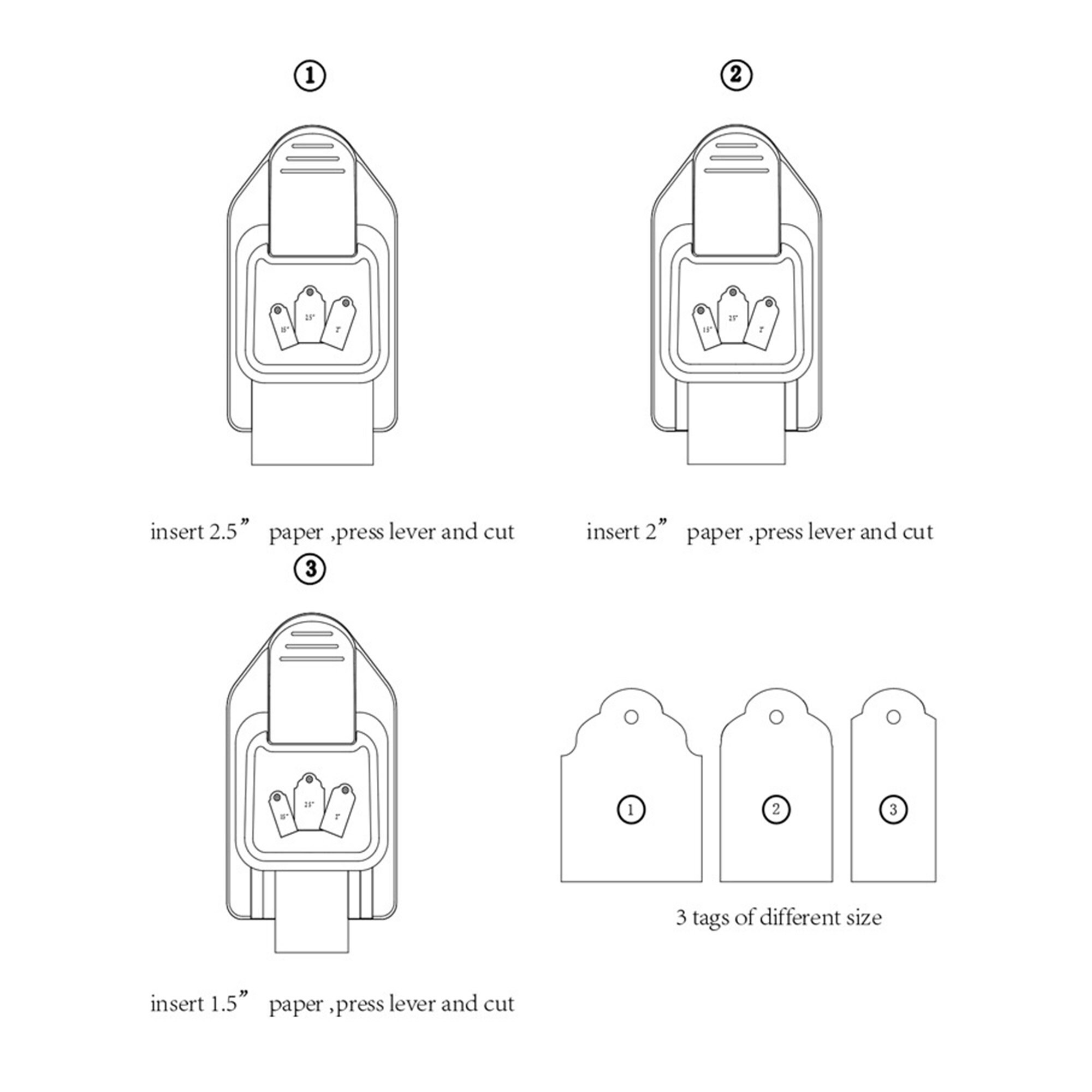 Paper Craft Tag Punch/ 1.5 2 2.5 Tag Shape Etsy