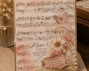 Music Notes Clear Stamp, DIY Scrapbooking, Card Making