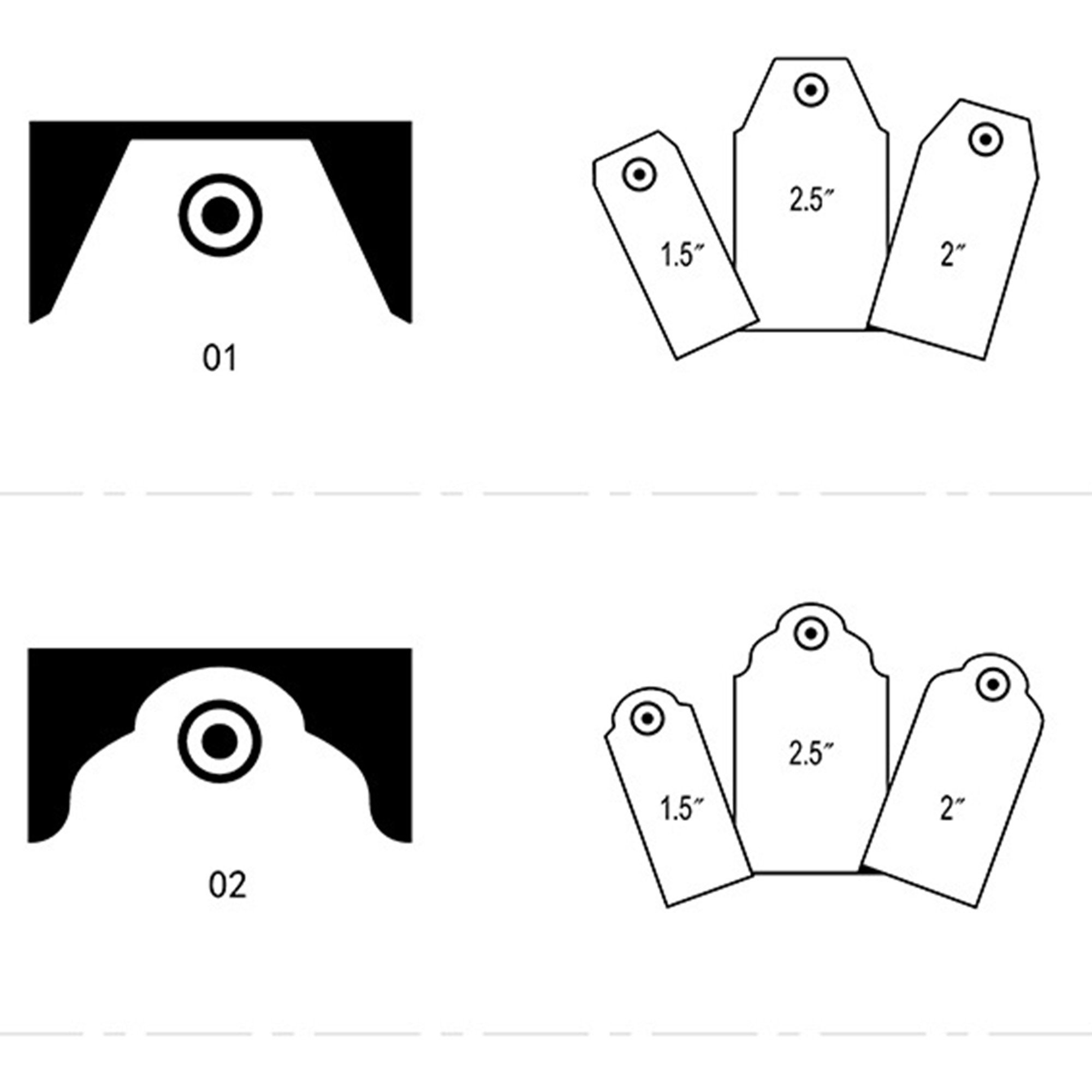 Paper Craft Tag Punch/ 1.5 2 2.5 Tag Shape Etsy