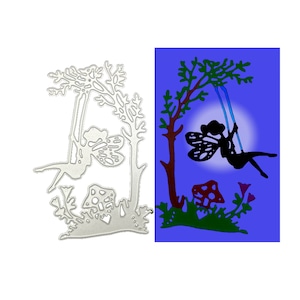 Fée sur la balançoire Metal Cutting Dies / Stencils / Embossing Card / Scrapbooking / Album Decoration / Craft Die / Cutting Template