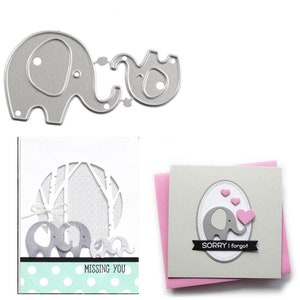 Mini Elephants Metal Cutting Die / plantilla de acero al carbono Stencil / para bricolaje Scrapbooking / álbum de fotos Decorativo Gofrado DIY Paper Cards