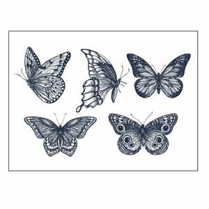 Sello / sello de silicona transparente transparente mariposa para scrapbooking / álbum de fotos hojas de sellos transparentes decorativos