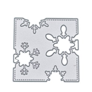 Vierkante sneeuwvlokken achtergrond metalen snijden sterft stencils embossing kaart scrapbooking album decoratie craft die snijden sjabloon