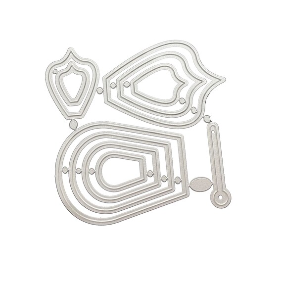 Fustelle 3d Rosa Kit Decorativo Fiori 3D In Metallo Per Taglio - Rosa, Per Cartoline E Scrapbooking Cutting Room