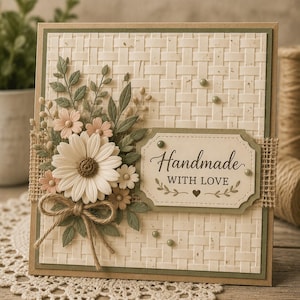 Basket Weave Embossing Folder, 6x6 Inch Card Making Texture image 5