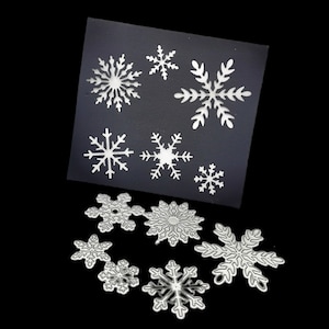 6 Fiocchi di neve metallo stampo stencil taglio fustellatura acciaio al carbonio fai da te scrapbooking fustellatura carta per la cartoleria