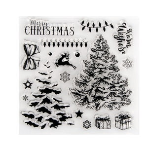 Merry Christmas Transparent clear stamp Rubber seal For making card Decoration Scrapbook DIY photo cards