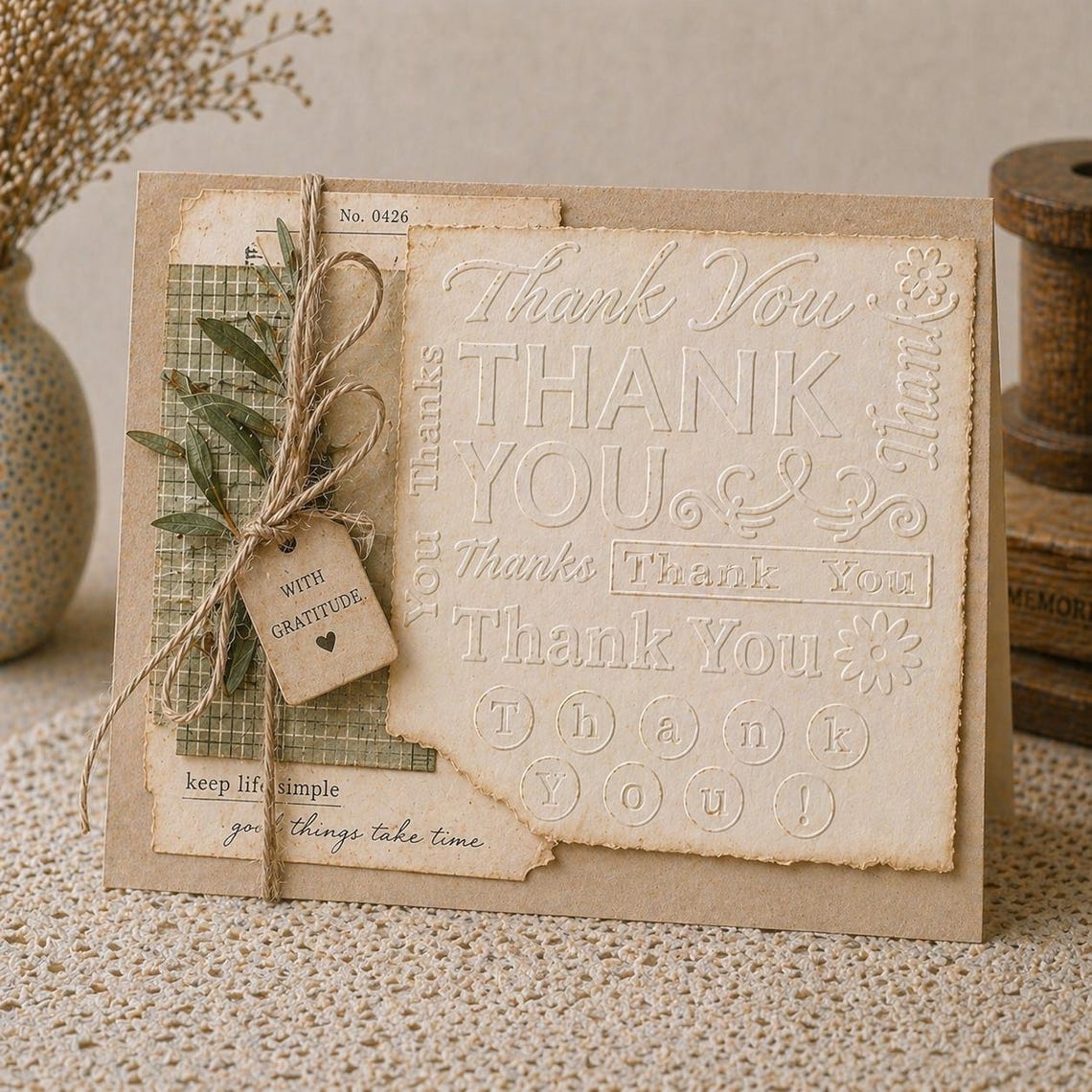 Thank You Embossing Folder for Card Making and Paper Crafts 150x150mm ...