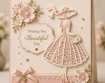 Troquel de corte de metal "Graceful Lady" para la creación de tarjetas.