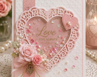 Troqueles de metal con forma de corazón, plantillas de corazón hueco para tarjetas de scrapbooking