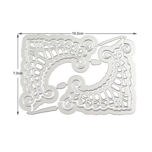 Fustella in metallo con angoli scavati/fustella per scrapbooking fai da te/creazione di biglietti d'auguri/stencil Fustella in acciaio al carbonio/modelli in metallo