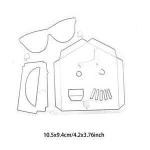 Zak en zonnebril metalen gestanst| Gestikt Frame Metalen snijmatrijs| Scrapbooking Die-cut voor scrapbooking, Wenskaart maken, gestanst