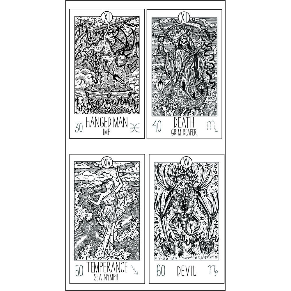 Tarot Cards Silicone Clear Stamps for Scrapbooking Journaling Making Mystic  Moon Mystery Greeting Words DIY Fantasy Magic Transparent Rubber Seals