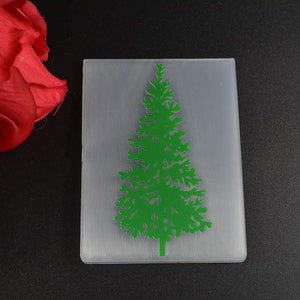 Small christmas tree background embossing folder for card making stationary paper crafts stencil cutting die background