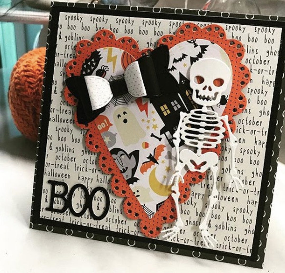 Skeleton Terrible Die Cut Halloween Card Making Cutting Die Etsy