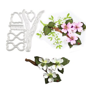Blumenblätter Metallstanz/Zweigschnitt für DIY Scrapbooking/ Grußkartenherstellung/ Schablone Carbon Stahlstanz/Metallschablone
