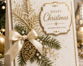 Pine Branch & Pine Cone Metal Die Cuts for Crafting and Card Making
