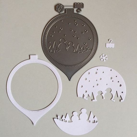 Matrice De Découpe Métal Forme Boule à Neige – 8,26 X 12 Cm – Pour Scrapbooking, Cartes, Loisirs Créatifs