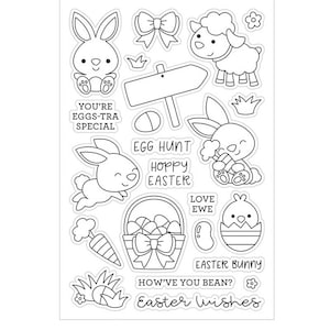 Easter eggs transparent clear stamp for DIY scrapbooking photo album Decorative clear stamp sheets card making