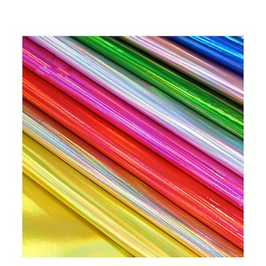 Holographisch Gespiegelte Metallic Kunstleder Platte für DIY handwerk haarschmuck fliege handtasche schmuck PVC platte