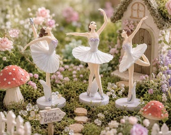 ミニバレリーナフィギュアセット、妖精の庭の装飾、DIYクラフト