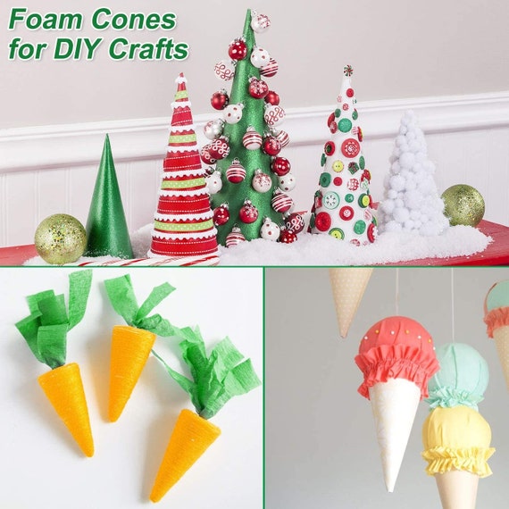 Cone Cones Christmas Tree Diy White Balltrees Foamschildren Polystyrene  Shapedshape Floral Craft Shapes Crafts - AliExpress