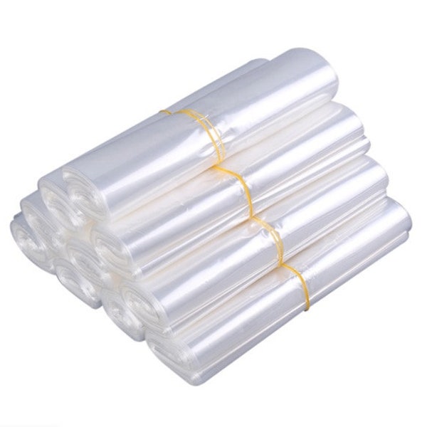 100 Eco friendly Shrink Wrap Bags POF Heat Seal Shrink Wrap Bags, Clear Heat Shrink Film Wrap for Packing Soap, Bath Bombs, Books, Candles