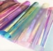 Transparent rainbow film PVC laser illusion film paper DIY luggage clothing fabric vinyl epoxy Iridescent Transparent Vinyl Fabric Sheet