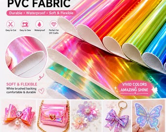 Foglio di similpelle olografica a specchio per lavori fai da te
