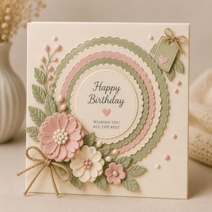 Wave Stitched Circle Metal Cutting Dies for Card Making