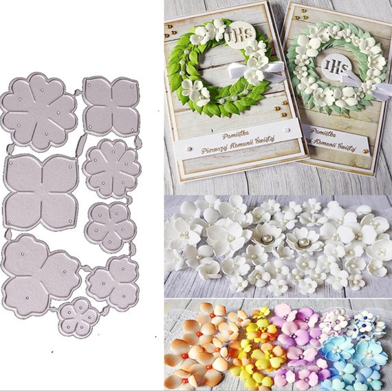 Fustella Per Stencil A Forma Di Fiore - In Metallo Per Scrapbooking E Biglietti Fai Da Te - Foto 2
