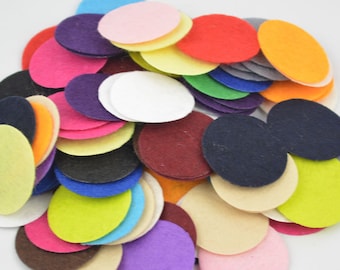 200 acrylvilten cirkels, effen kleuren van 4 cm, knutselspullen