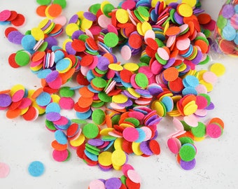 1000 kleine vilten cirkels, 1 cm, diverse kleuren, knutselvormpjes