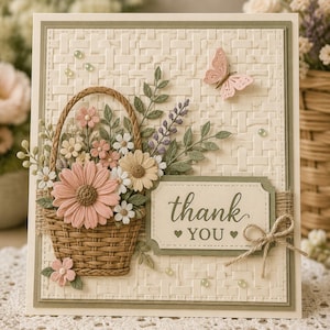 Basket Weave Embossing Folder, 6x6 Inch Card Making Texture image 3