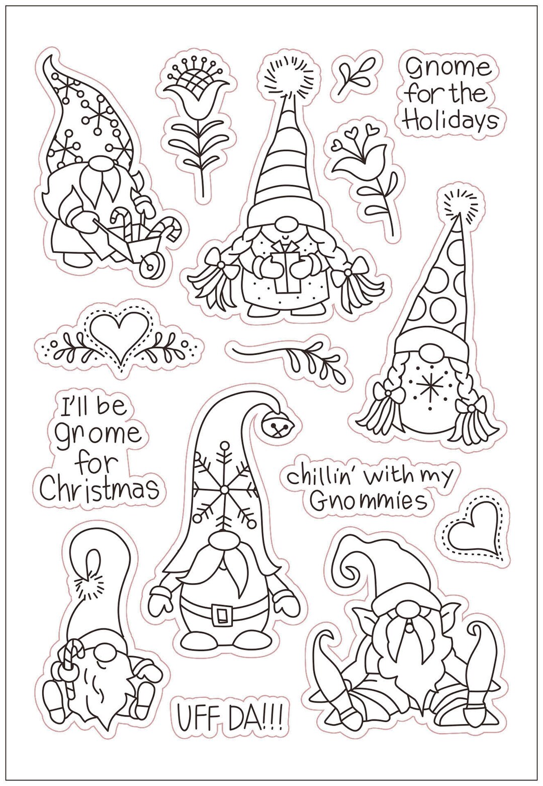 Santa Christmas Stamp Transparent Clear Stamp for DIY Scrapbooking
