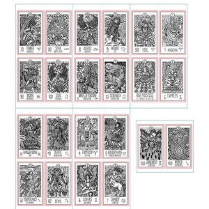 22 Fantasy Tarot Major Arcana Transparent Clear Silicone Stamp/Seal per scrapbooking fai-da-te/album fotografico Fogli di francobolli decorativi trasparenti