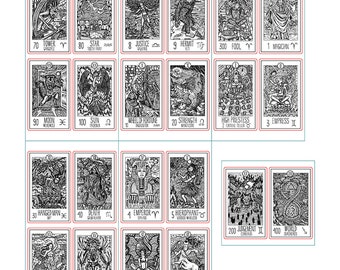 22 Fantasy Tarot Major Arcana Transparent Clear Silicone Stamp/seal for DIY  Scrapbooking/photo Album Decorative Clear Stamp Sheets 