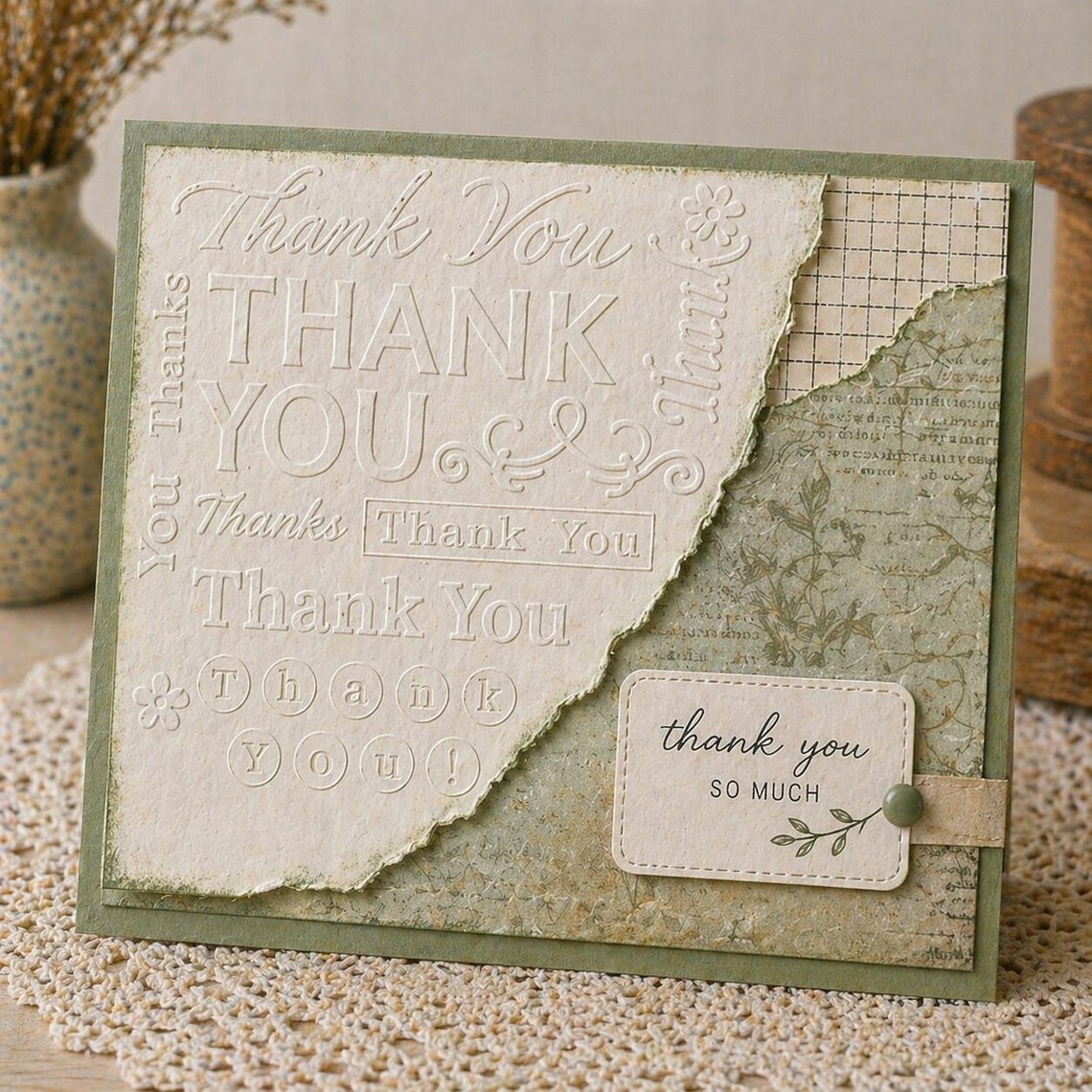 Thank You Embossing Folder for Card Making and Paper Crafts 150x150mm ...