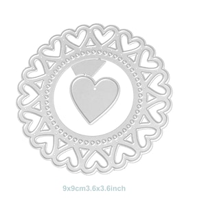 Heart Edge Round Frame metal die cut|  Metal cutting die| Scrapbooking Die-cut for scrapbooking, Greeting card making , die cut
