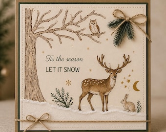 Przezroczyste stemple Winter Scene, pieczątki do scrapbookingu DIY