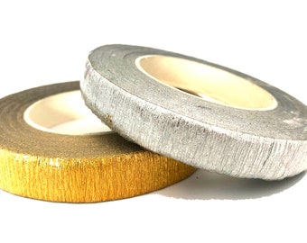 Golden+silver 2 Rolls 1/2" Wide 30Yard/Roll Floral Tapes for Bouquet Stem Wrap Floral Arranging Craft Projects Corsages, Wedding Bouquet