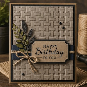 Basket Weave Embossing Folder, 6x6 Inch Card Making Texture image 6