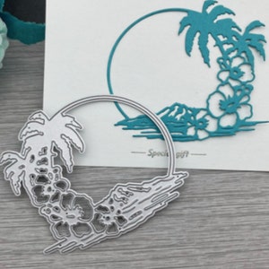 Landschaft Metall gestanzt / Palme Kohlenstoffstahl Stanzteile / Metall Stanzform DIY Scrapbooking / Kartenherstellung / Prägeschablone